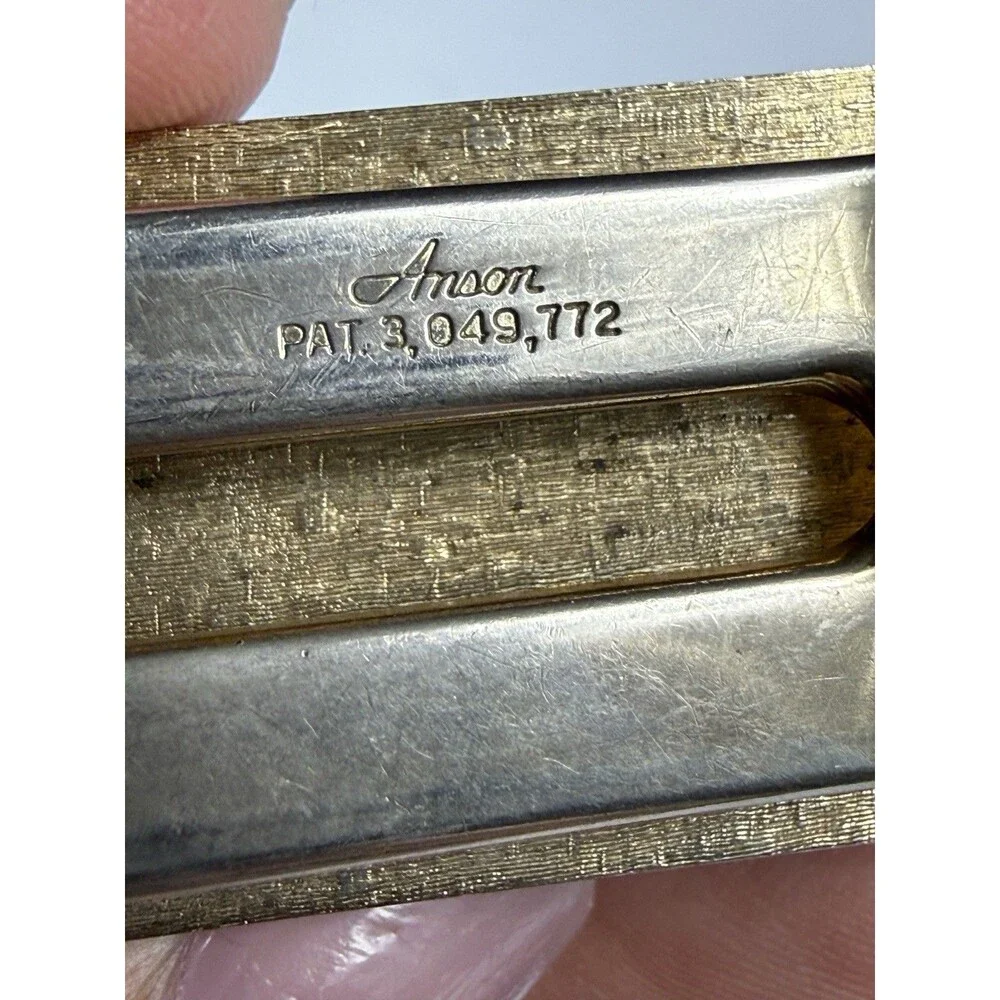 Vintage 1980's Anson Gold Tone Money Clip, Decorative Mini US Loose Change